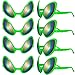 Bememo 12 Pieces Alien Glasses Cool Alien Sunglasses Green Plastic Party Sunglasses Party Favors for Adults and Kids