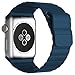 Apple Watch Band, JETech 42mm Genuine Leather Loop with Magnet Lock Strap Replacement Band for Apple Watch 42mm All Models No Buckle Needed (Blue) - 2181