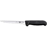 Victorinox 5" Boning Knife, Curved Blade, Flexible, Black Fibrox Handle 5.6613.12