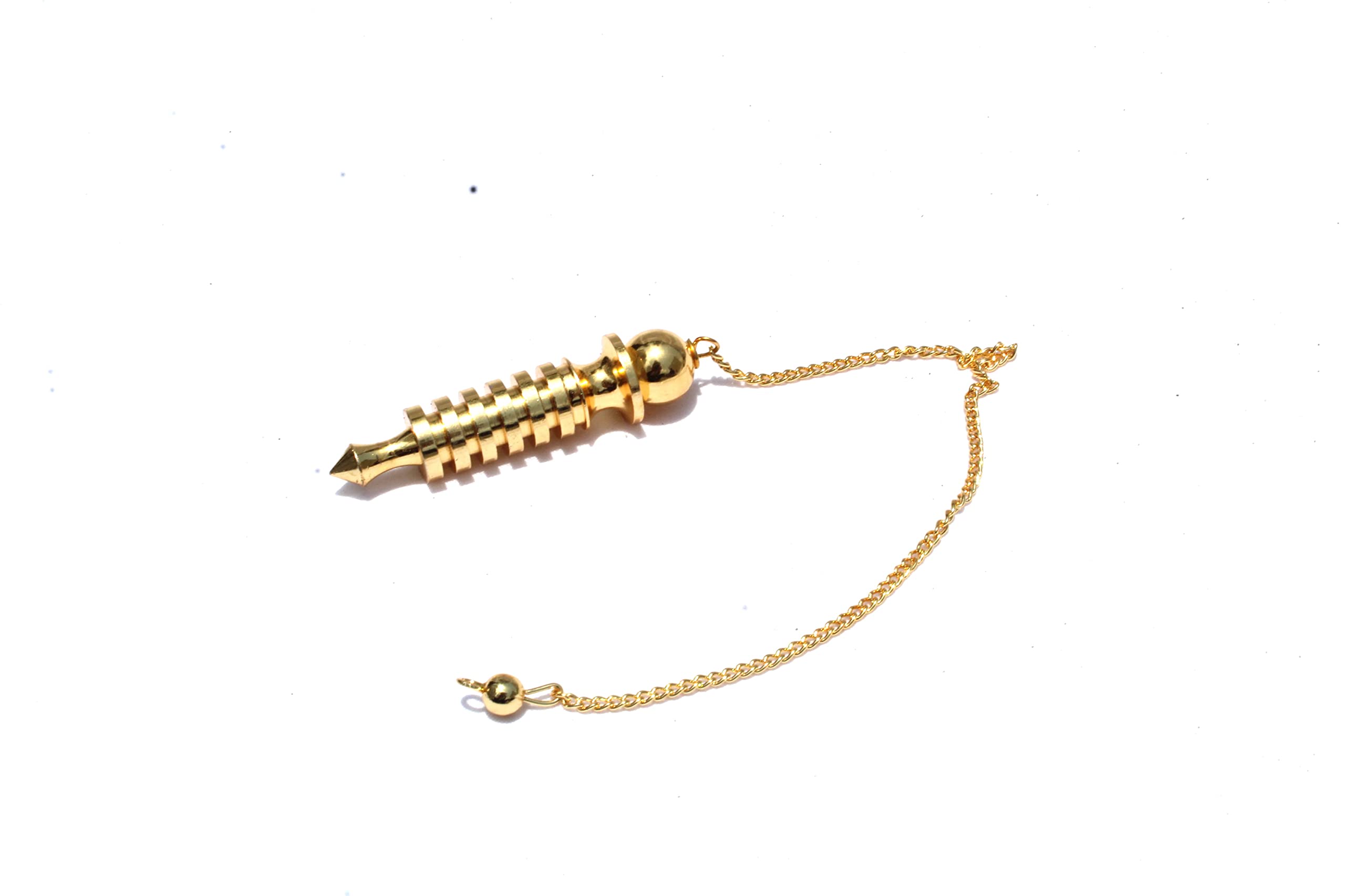 Isis 6 brass Egyptian pendulum with dowsing chart and pouch