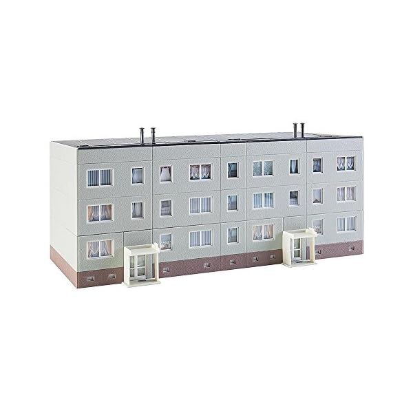 Faller FA 130801 - Plattenbau P2 Basispackung, Zubehör für die Modelleisenbahn, Modellbau