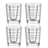 NCnnwovf Shot Glasses Measuring Cup Liquid Heavy Glass Wine Glass Espresso Shot Glass 15oz/45ml (2 Pack-45ml)