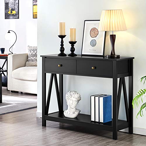 Yaheetech Wood Console Table for Entryway/Hallway, Sofa Table with