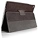 Bear Motion Case for iPad Air 2 - Genuine Leather Folio Case for iPad Air 2 Case Cover (2014 Version) - Brown