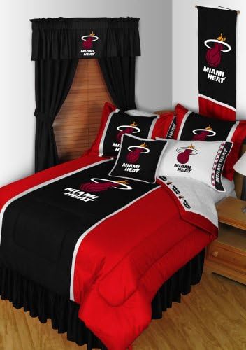 4pc NBA Miami Heat Twin Comforter and Sheet Set