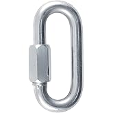 CURT 82932 Threaded Quick Link Trailer Safety Chain Hook Carabiner Clip, 1/2-Inch Diameter, 16,500 lbs Break Strength