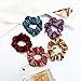 Dpijer 7 PCS Hair Scrunchies Velvet Elastics Scrunchy Bobbles Soft Hair Bands Hair Ties Ponytail Holder Hair Accessories for Women Girls,Random Color