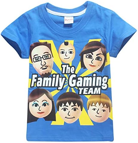Vannie Children Roblox T-Shirt Kids' Games Family Gaming Team Tee Cute Cartoon Outdoor Shirt Breathable Cotton Top for Girls Boys Teens