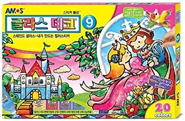 Window Paint Sticker Glass Deco 9 for Kids AMOS Magic Art 20 Colors DIY