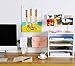PAG Office Supplies Desk Organizer Wood File Mail Sorter with 3 Adjustable Drawer Boards, White