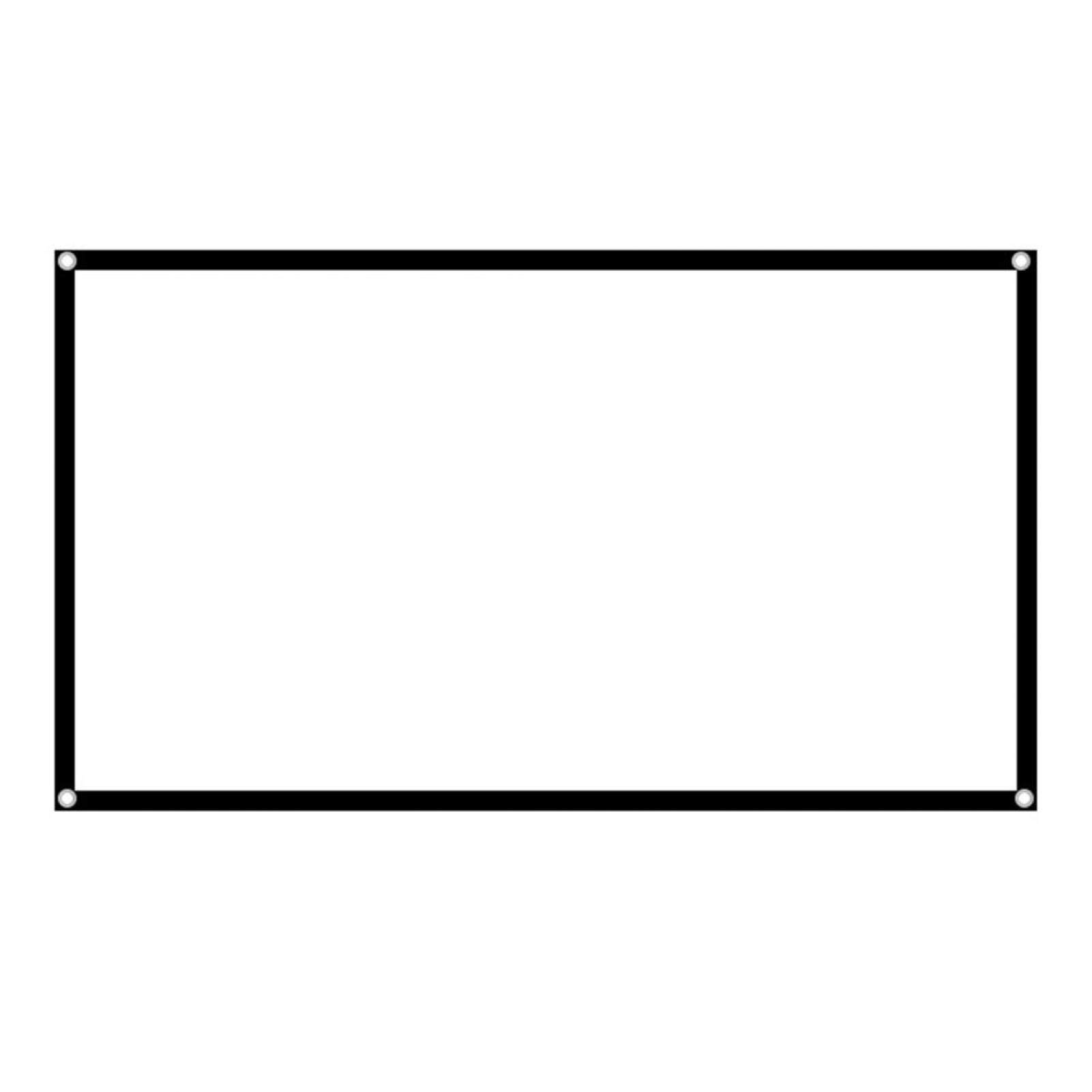 60-150 Inch Portable Projector Screen, Foldable 16:9 HD Non-crease Polyester Projection Curtain with View Angle Visual for Indoor Outdoor Film Theater Movie(60")