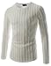 (THK02) Mens Slim Fit Twist Tee Crew Neck Lightly See-Through Stretchy Tshirts White US XS(Tag Size L)