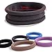 CHENG ZM Large Size Rope Ponytail holders Headband Scrunchie Hair Accessorie,Set Of 40 Soft Endless Fabric Hair Elastics Hair Bands Thick Seamless Cotton Stretch Hair Ties (All Black)