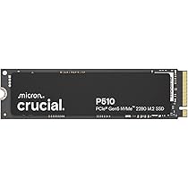 Crucial P510 PCIe Gen5 NVMe 1TB SSD, Up to 11,000MB/s, TLC NAND