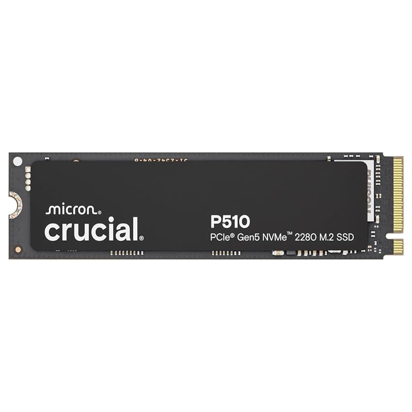Crucial P510 SSD 2TB PCIe 5.0 x4 Gen5 NVMe M.2 , Velocità fino a 10.000 MB/s