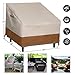 SONGMICS Patio Chair Covers, 600D Heavy-Duty Protective Cover for Outdoor Garden Lounge Chair, Waterproof and Anti-Fade, Set of 2, 31 x 38 x 29 Inches, Beige and Brown UGCC06EC