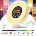 SOLMORE Wake Up Light Alarm Clock Digital LED Alarm Clock with Sunrise Simulation, 7 Colors Night Light, 6 Nature Sounds, FM Radio for Bedrooms Bedside and Kids Digital Clock