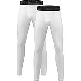 Roadbox 2 Pack Boys Compression Pants Leggings Base Layer Underwear Youth Quick Dry Spandex Tights Running Football