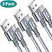 Hiway USB C Cable,3-Pack,6ft Fast Charging Premium Nylon USB A to USB C Charger Cable for Samsung Galaxy S20 S10 S9 S8,LG V30, Note 20 10 and iPhone 15/15 Pro Max,Car Data Cable USB c