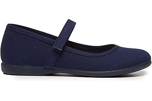 CHILDREN CHIC Childrenchic Mary Jane Flats with Hook and Loop Straps – Girls' Shoes for School, Weddings and Casual Wear