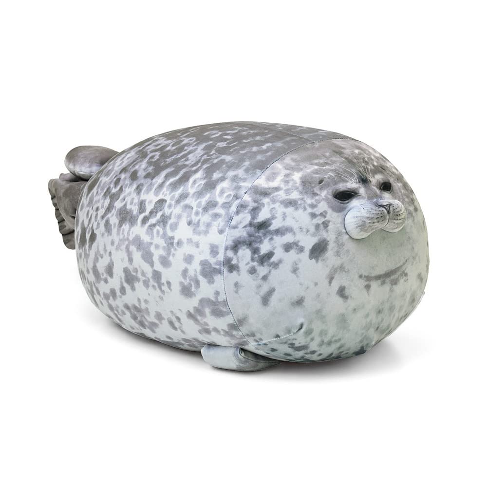 NatureMan Chubby spotted seal pillow stuffed cotton plush animal toy cute marine plush animal pillow cushion (Small)
