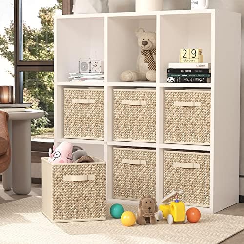 Wisdom Star 6 Pack Fabric Storage Cubes with Handle, Foldable 13x13
