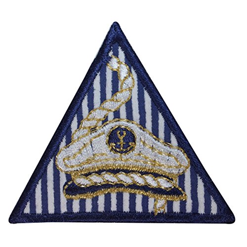 ID 1970 Cap Hat Tringle Emblem Patch Nautical Logo Embroidered Iron On Applique