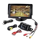 aokur 12V Parking Backup IR Camera Night vision Kit with 4.3