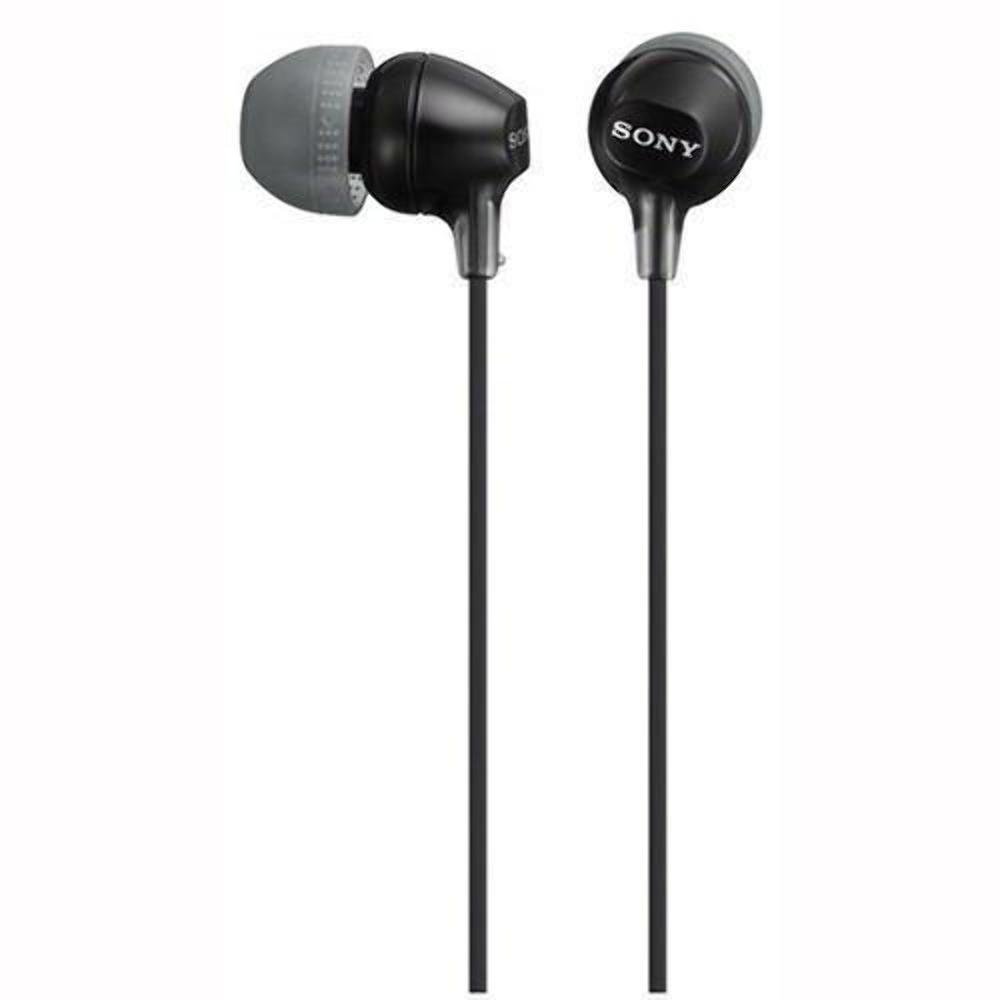 Sony MDR-EX15LP Wired In-Ear Headphones, Black (without microphone)
