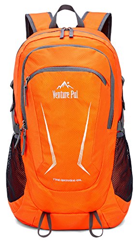 Venture Pal Large 45L Hiking Backpack - Packable Lightweight Travel Backpack Daypack for Women Men (Orange)