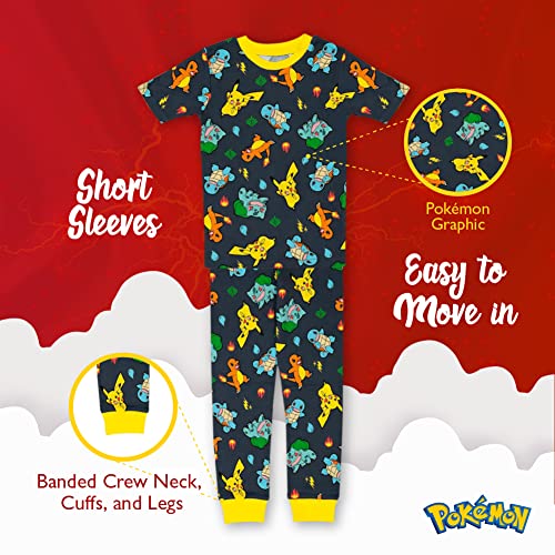 Pokémon boys 6-piece Snug-fit Cotton Pajama Set, Soft & Cute for Kids