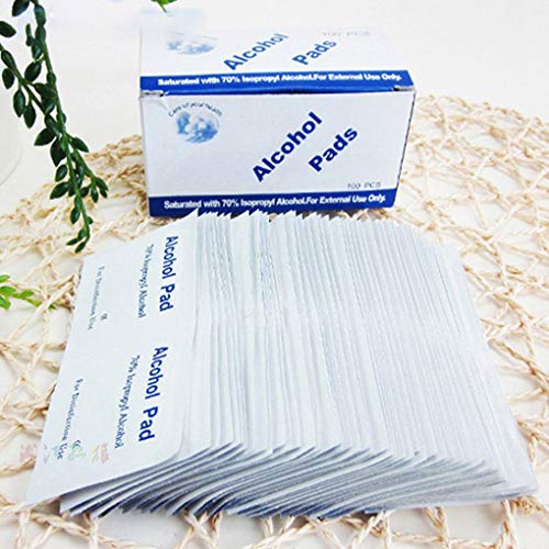 Topker 100PCS/Set Portable Alcohol Swabs Pads Wipes Antiseptic Cleanser Cleaning Sterilization First Aid Home Makeup