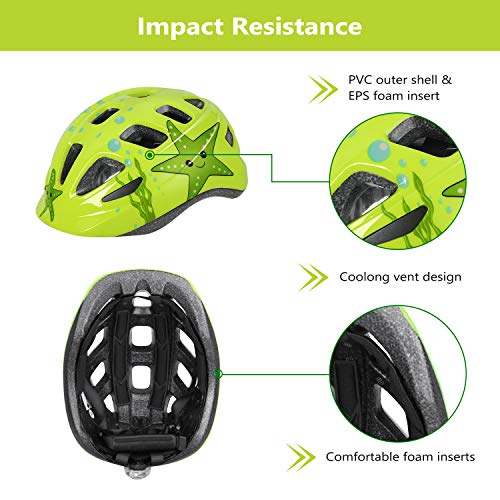 image for Ledivo Kids/Youth Bike Helmet-Adjustable Ultralight Child Bicycle Helm