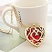 VNFNMI Cosplay The Legend of Zelda Skyward Sword Red Cubic Zirconia Heart Pierced Necklace Anime Costume