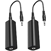 KSRIDOTE 2 PCS Ground Loop Noise Isolator for Car Audio/Home Stereo System, Ground Loop Isolator Noise Filter with 3.5mm Audi
