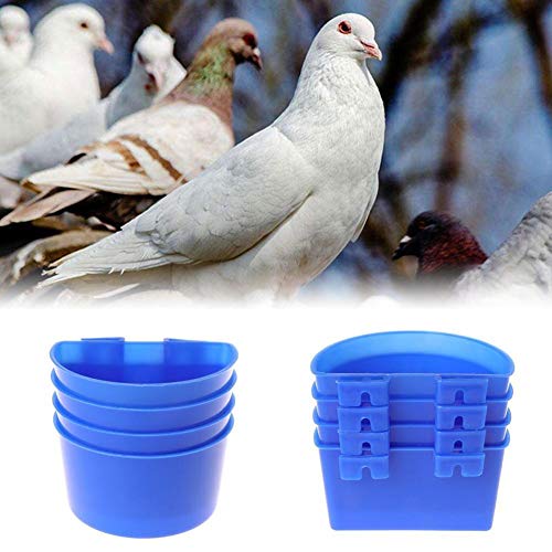 ZEROYOYO 10 pcs Cup Hanging Bird Feed Cups Water Food Cups Cage Cups for Poultry Rabbit Chicken Pack of 10