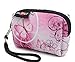 AUPET Pink Butterfly Design Digital Camera Case Bag Pouch Coin Purse with Strap for Sony Samsung Nikon Canon Kodak