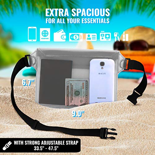 AiRunTech Waterproof Dry Bag, 10L Roll Top Compression Sack with Phone Dry Bag Case and Long Adjustable Shoulder Strap Included for Outdoor Water Sports, Boating, Hiking - Thumbnail 3