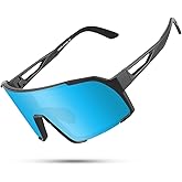 OULAIQI Sports Sunglasses for Men Women,Cycling Glasses UV Protection for Running Softball Volleyball Hiking