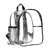 Stadium Approved Clear Mini Backpack Heavy Duty Transparent Backpack for Concert, Security Travel &Stadium