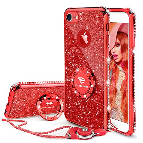 iphone amazon 360 case 11 Cute Case with Glitter 6s Case, iPhone Girls Plus Phone