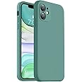 Vooii Compatible with iPhone 11 Case, Upgraded Liquid Silicone with [Flat Edges] [Camera Protection] [Soft Anti-Scratch Microfiber Lining] Phone Case for iPhone 11 6.1 inch - Pine Green