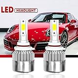 Malcam H11/H9/H8 LED Headlight Bulbs All-in-One Conversion Kit, 7600LM 72W 6000K Cool White COB, IP68 Waterproof LED Headlight Bulb - 3 Yrs Warranty