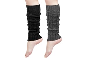 LORITTA Womens Leg Warmers Winter Warm Knit Long Boot Socks Slouch Knee High 80s for Party