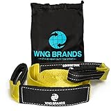 Recovery Tow Strap 10000/30000 LBS Breaking Capacity Heavy Duty Vehicle Towing Winch Snatch Strap Car Emergency Rope With Reinforced Looped Ends Highly Strong & Durable Off Road Tree Saver (10K)