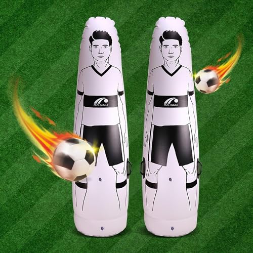 DONGZQAN Free Kick Dummies 1.75 m Football Children Adults Football Training Football Dummy Punch Bag, Football Training Equipment Goalkeeper Tumbler Football, Inflatable Football Training Doll