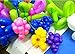 TECH-P®100 Pack 260Q Deluxe Magic Vapor Balloons Pump Set Long Balloons Latex Twisting Balloons for Birthday Wedding Festival Party - 1 Pump & 192 Animal Eye Stickers Included