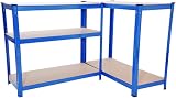 Panana 3x Heavy Duty 5 Tier Steel Garage Shelving Unit 1.8m Blue 280kg Shelf view 8