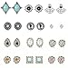 Finrezio 12 Pairs Multi Stud Earrings for Girls Women Cute Vintage Earrings Set