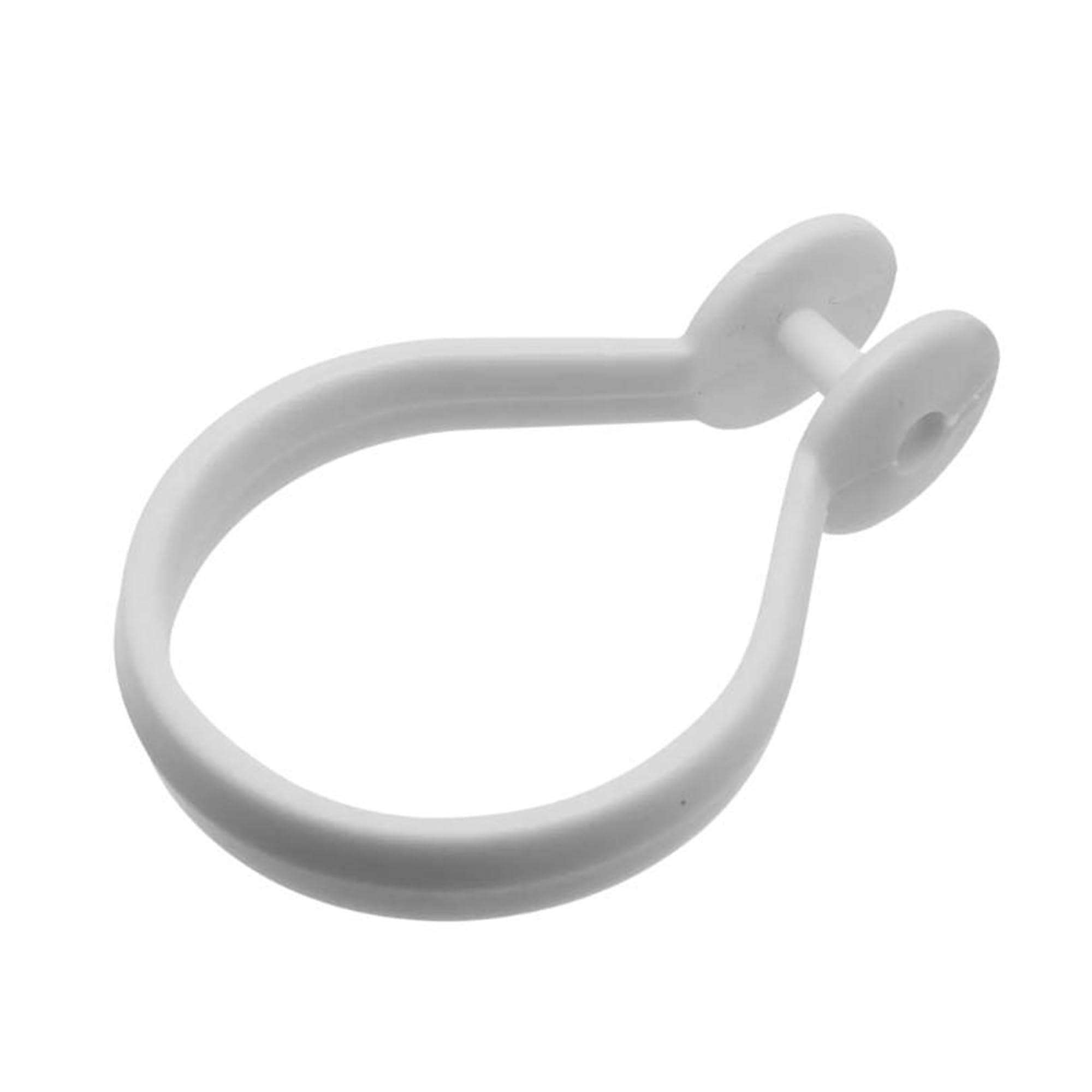 Croydex White Button Shower Curtain Rings 12pk, 75g, 34F